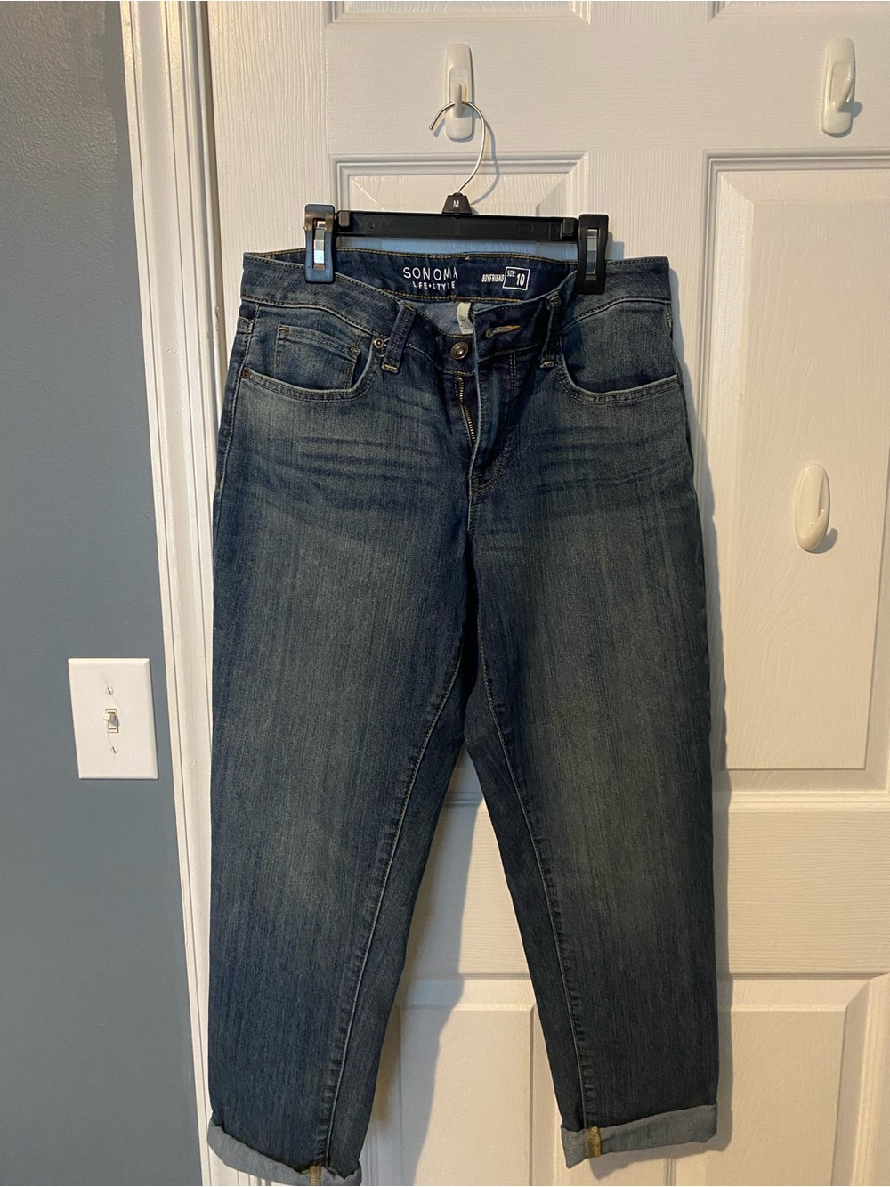 Sonoma Women's Boyfriend Jeans in Dark Wash